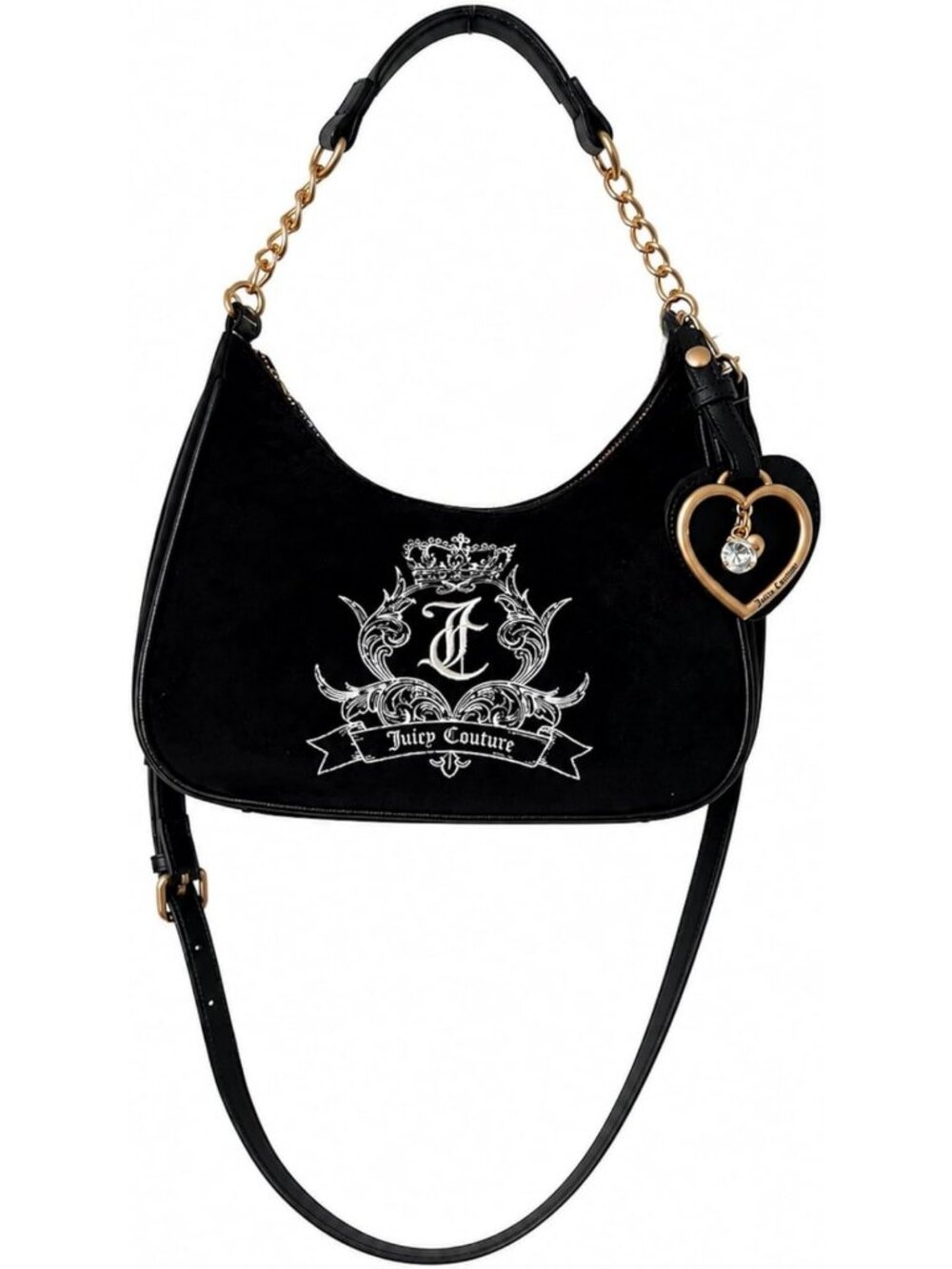 Stylish Convertible Crossbody Purse with Heart Charm, 10x7 in, Perfect for